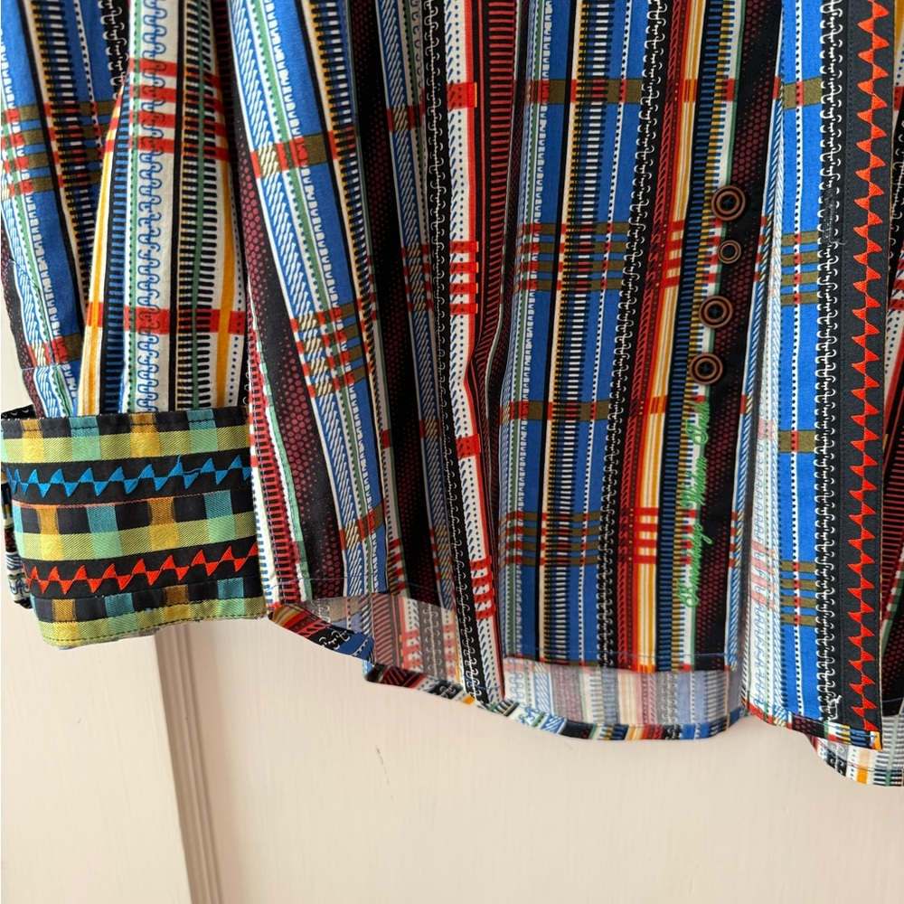 Robert Graham Multicolor Stripe & Plaid Long-Sleeve Button-Down Shirt - Picture 3 of 6